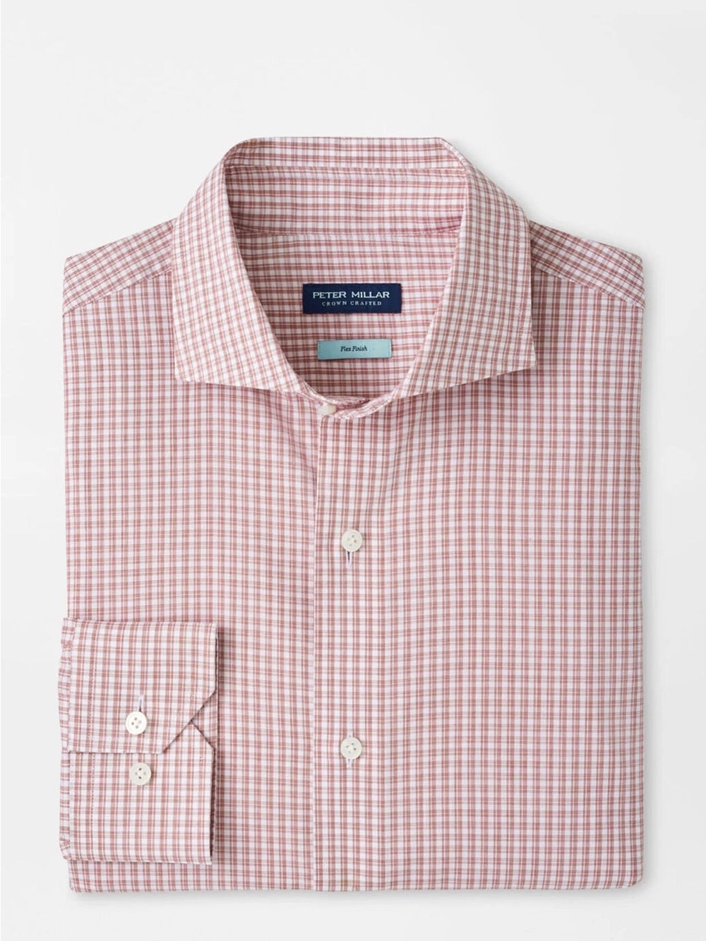 NWT Peter Millar Torino Cotton Sport Shirt: Red Rouge (Large)